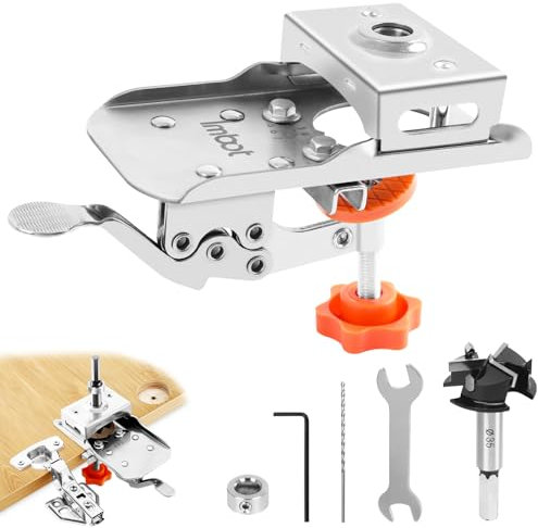 Topfband Bohrschablone 35mm SOARFLY Topfscharnier Schablone Set Bohrschablone Topfscharnier für Verdeckte Türinstallation Türschrank Scharnierlehre für Scharniere an Schranktüren