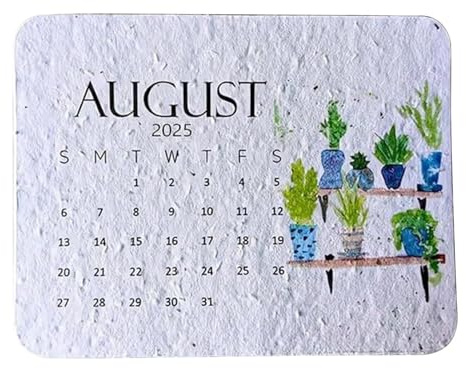 Calendario De Semillas Plantables 2025 | Calendario De Semillas Ecológicas 2025 | Calendario Plantable De 12 Meses | Calendario Diario De Escritorio 2025 | Calendario De Papel 2025