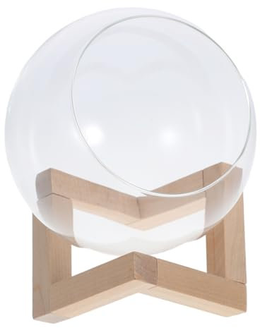 Toyvian Glasbonsai Pflanze Mikrolandschaft Flasche Chinchillastaub Süßer Übertopf Holzhamsterbox Hohes Terrarium Miniterrarium Glaskugeln Vase Glaspflanze