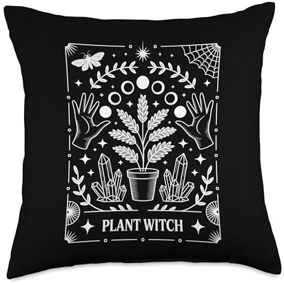 Plant Witch Herbal Magic Heal Nature Herbalist Throw Pillow