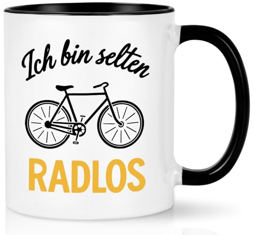 Joymaking Tasse Fahrrad Geschenke für Männer Geschenkideen für Fahrradfahrer Männer Radsport Radfahrer Geschenke Fahrradgeschenk Tasse, 320ml Schwarz