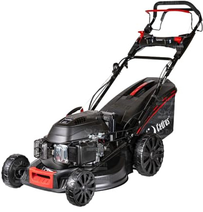 Cedrus CEDKS53S-E Benzin Rasenmäher 53 cm mit Antrieb & Elektrostart – 196 CCM Motor, 4,2 kW, 3-in-1 Mulchen/Fangen/Seitenauswurf, 65L Fangkorb, Stahlgehäuse