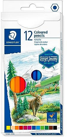 Staedtler Crayons de couleur de haute qualité pour artistes, Mine douce et tendre de 3 mm, Étui carton avec 12 couleurs différentes assorties, 146C C12