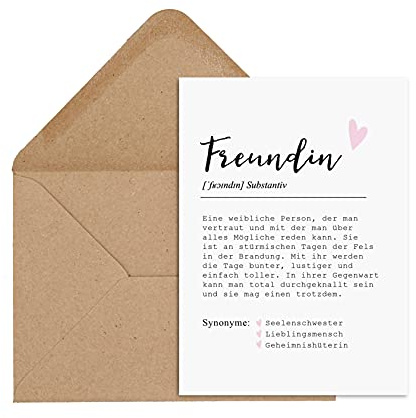 Nastami Postkarte DEFINITION inkl. Briefumschlag (Freundin)
