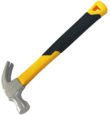 16oz Martillo de orejas recto - Martillo de carpintero, martillo de orejas recto con cabeza de acero pulido, martillo de orejas forjado de una pieza, martillo artesanal