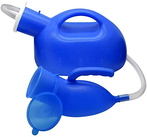 MBROS Portable Men's Urinal with Hand-held 2000 ml Large Capacity Leak-Proof Male Urine Bottle,Large Plastic Pee Holder for Hospital,Incontinence,Elderly,Travel,Driving,Camping