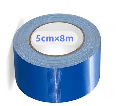 Loopunk Bleu Ruban adhésif de réparation de tente, imperméable, robuste pour tonnelle, nylon, toile, résistant aux UV (5cm x 8m)
