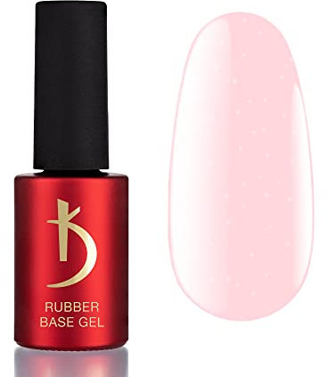 K Professional Rubber Base Gel - Base Coat Pink Opal Shimmer -7ml- UV Nagellack - Unterlack - Gel Nägel - Rosa Glänzend Nagellack - UV LED