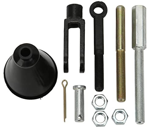 Kit de Varilla de Cilindro Maestro, Kit de Varilla de Empuje de Cilindro Ajustable Kit de Bomba de Freno Automático Universal con Ojal Tuercas de Horquilla Reemplazo de configuración de Manivela