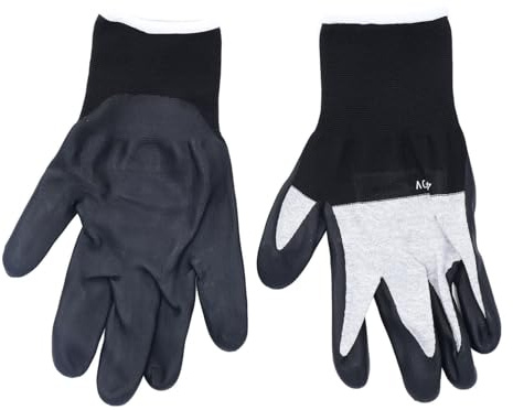 HEEPDD Gants Isolés Électriques 1 Paire, Gants de Travail Sécurité Gants d'Électricien en Caoutchouc Nylon Isolants Ultra Fins Antidérapants 400 V pour les Tâches de Réparation