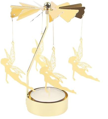 Portavelas Giratorio, Candelero Giratorio Portavelas Giratorio De Navidad, Portavelas Giratorio para Velas De Té De Navidad, Vela De Carrusel Titular De Vela, Soporte Velas para Decoración De Mesa