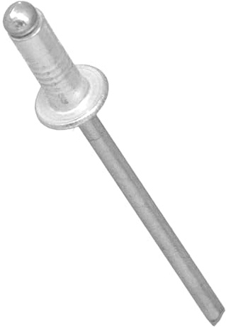 200x Blindnieten 4x18 mm Nieten Popnieten Blindniet Niet Set Aluminiumnieten Aluminium Alu Stahl Verzinkter Farbe Silber Verbinden Dünnen Werkstoffen Metall Kunststoff Holz Leder