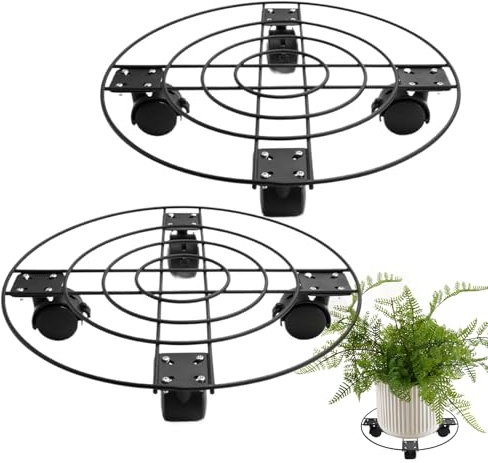 Support de avec roulettes Chariot roulant pour pot rond avec base à