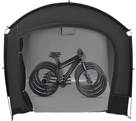 Tenda di stoccaggio per biciclette, moto, universale, pieghevole, per moto, moto, impermeabile, resistente ai raggi UV, per garage, per moto, scooter, biciclette