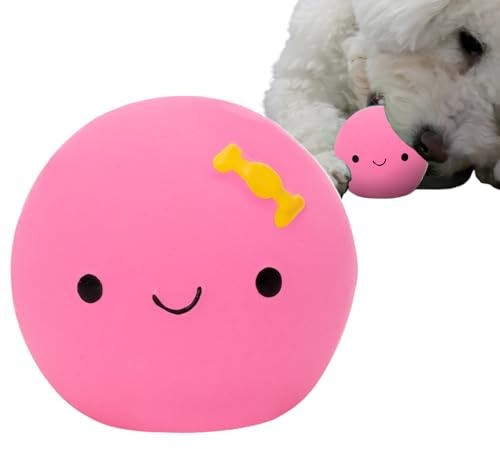 Palla da squittio per cani, in lattice, a forma di, giocattolo interattivo, giocattolo da masticare per cuccioli, resistente, ideale per alleviare lo stress e la cura dei denti