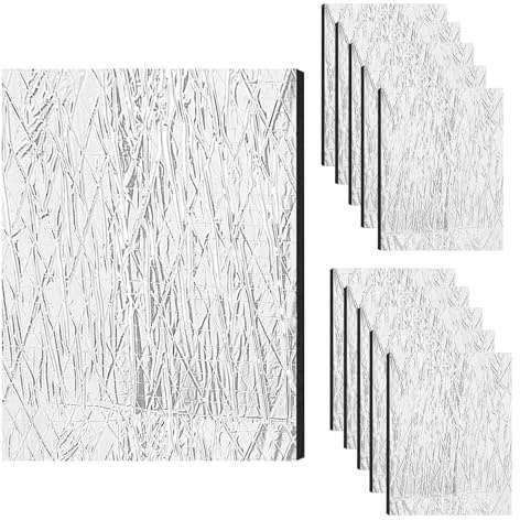 Doyandader Material Antivibratil Para Coche - 10 Piezas Auto Aislante Térmico Colchón Insonorizante,Hoja De Aluminio Para De Escape Motor - Puerta Del Piso Del Baúl Techo De Rueda