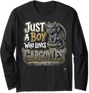 Just A Boy Who Loves Gargoyles Long Sleeve T-Shirt