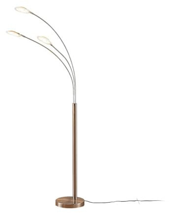 LED Lampadaire Anea (Moderne) en Gris Métal e. a. pour Salon & Salle à manger (à 31 lampes,), Sur Pied, Lampe a de Sol