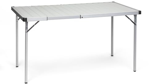 Berger Fiora | Tavolo Da Campeggio Pieghevole in Alluminio, Allungabile, Ideale per Picnic e Giardino - Tavolo Campeggio Pieghevole Versatile e Robusto, 127 x 70 cm