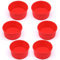 Molde de Silicona Redondo Antiadherente para Tartas de Chocolate, 6 Unidades, Bandeja para Pan de Mousse, 4 Pulgadas