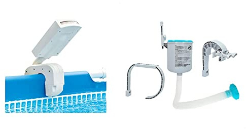 Intex 28089 Irroratore Multi Color Per Frame E Ultra Frame Rotonde E Rettangolari & Skimmer Di Superficie Per Montaggio A Parete, 20.96 x 24.13 x 33.02 Cm