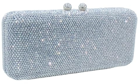Boutique De FGG Strass Da Sera Donne Cristallo Pochette e Clutch Borsa Matrimonio Del Partito Diamante, Piccolo
