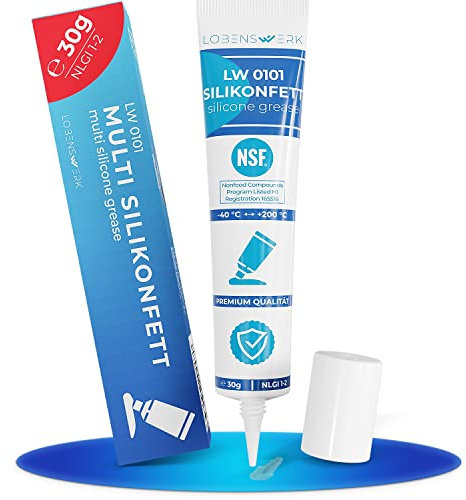 LOBENSWERK 30g Silikonfett für Kaffeevollautomaten [NSF geprüft] Schmierfett für Armaturen, Dichtungen, O-Ringe - Armaturenfett - universell anwendbar