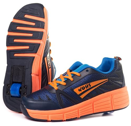 Trainers med automatiskt infällbara hjul. Mörkblå/Naranja. EU 35