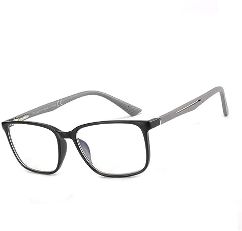 BLUEMOKY Blue Light Reading Glasses for Men，Sport Square Frame Readers, Anti Glare Computer Glasses(Black,1.50)