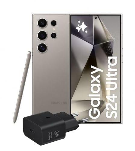 Samsung Galaxy S24 Ultra Smartphone AI, Caricatore incluso, Display 6.8'' QHD+ Dynamic AMOLED 2X, Fotocamera 200MP, RAM 12GB, 256GB, 5.000 mAh, Titanium Gray [Versione italiana]