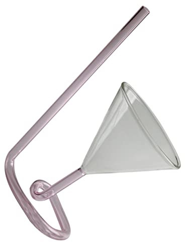 OUNONA Kreatives Spiralcocktailglas Mit Strohhalm Langes Glas Rosa Weinbecher Drehbarer Cocktailbecher Für Partys Bbq Bar Und Outdoor Hochwertiges Glas Für Wein Und Kalte Getränke
