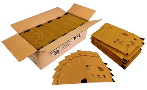 Trifoo 200 Versandtaschen Luftpolsterumschläge haftklebend Luftpolsterversandtaschen Luftpolstertaschen Polsterumschläge B2 (135 x 225 mm) braun Selbstklebeverschluß 200 Stück