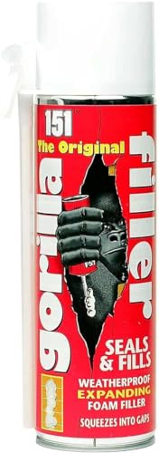 PEBBLE HUG Gorilla Weatherproof Foam Filler 500ML, Contractors, Securely Seals & Fills, Sealing Gaps & Cavities, High-Expansion Foam for Cracks & Holes, Indoor & Outdoor Use, (1 Pcs)