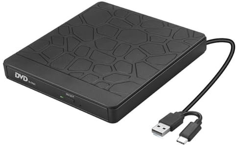 iFutniew För – PC extern DVD-enhet USB 3.0 DVD-brännare typ-C CD/DVD-RW-spelare författarläsare optisk hårddisk enkel att installera lätt att använda
