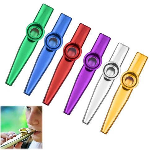 6 Stück Kazoo Instrument, Kazoos, Kazoo Metall, Geeignet Für Kinder, Erwachsene Und Musikanfänger, Kinder Party Favors Geschenke