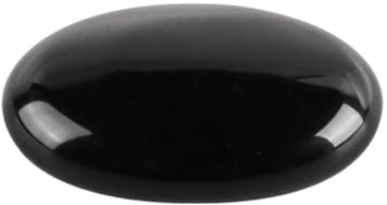Ieron Cristal d'obsidienne Noire Pierre d'obsidienne polie Pierre précieuse de guérison de Paume Pierre de Poche Cristal pour Reiki Soulagement du Stress Équilibrage Méditation Accessoires (4 x 6 cm)