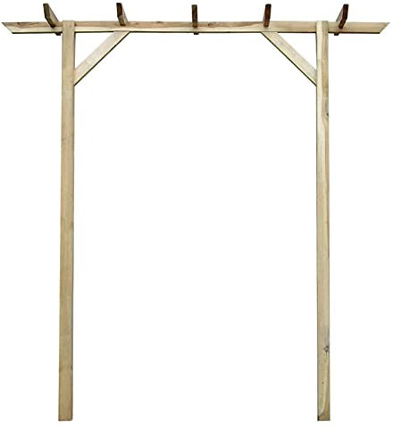 Pergola de jardin en bois avec roses, élégante arche extérieure pour décoration de jardin et ombre