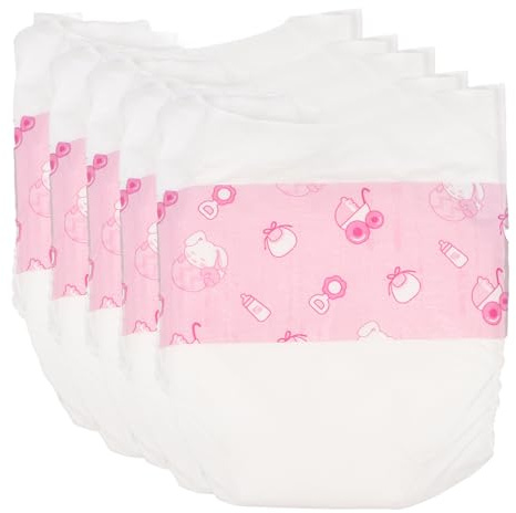 SHINEOFI Pannolini riutilizzabili per bambole, confezione da 5 pannolini per bambole, 30 cm, accessori per la casa delle bambole, accessori