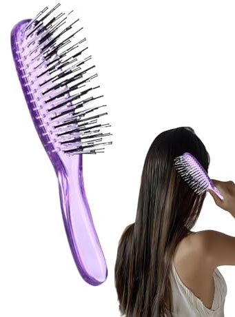 Spazzola Sgonnodo Capelli Massaggiatore Scalp Bagnato/Asciutto | Spazzola Anti-Smodanodante per Capelli Ricci Spessi Lisci Ondulati e Lisciatura, Uso Casa Viaggio Giornaliero