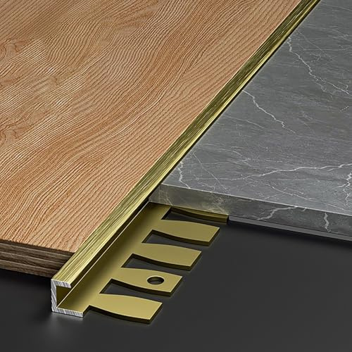 Coayuou Profile Alu Carrelage en C Flexible Moulure 100cm* 3 Pièces Profil Finition Plan De Travail Sécurisez Vos Escaliers avec Facilité, Installation Simple Et Durable(Option 8,18.3mm)
