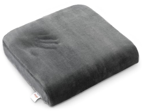Cheer Collection Extra Large Seat Cushion | Memory Foam Comfort Pad for Prolonged Sitting with Removable Washable Cover
