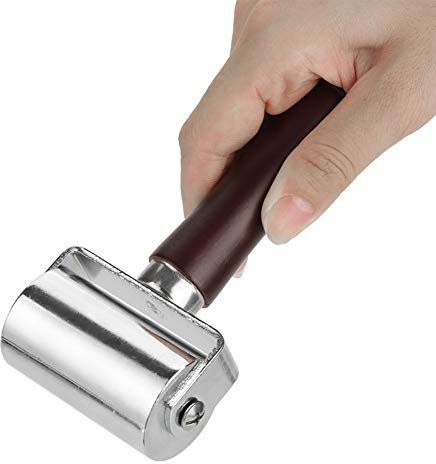 Rullo per laminazione, strumento per pelle 60mm in acciaio al carbonio con manico in legno for lavorazione bordi