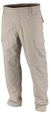 ReadyOne Ripstop Civilian Uniform Trousers Protective Tactical Cargo Pants, Khaki (Small X-Long)