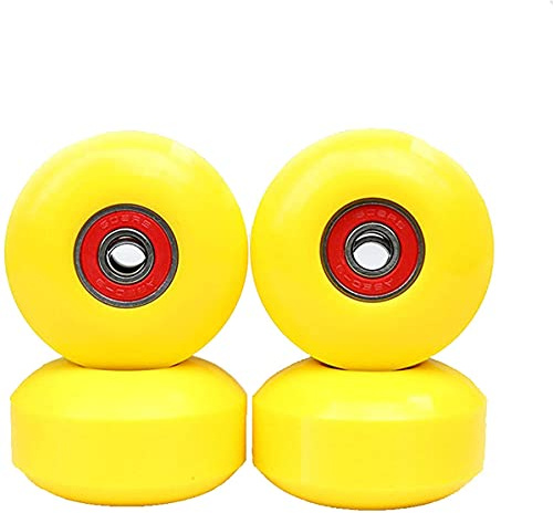 SSCYHT 4 STK./Set Rebound Härte 95a-100 A 52x32mm Skateboard Rollen Street Skate Board Rollen mit Lager,Gelb