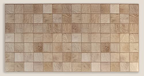 Panneaux muraux 3D en PVC (20, Bois Blanchi)