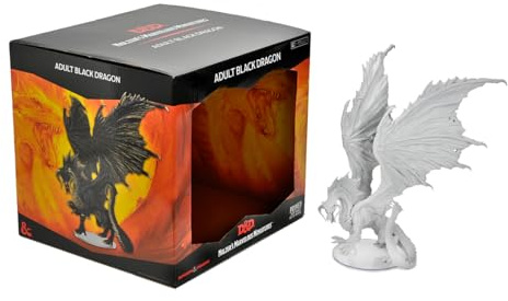 WizKids D & D Nolzur's Marvelous Miniatures: Adult Black Dragon - Unpainted Figure, RPG, Dungeons & Dragons