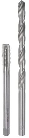 sourcing map Tippen & Bit Sets, M10 x 1.5 H2 Gerade Flötenmaschine Gewindebohrer 110mm Extra lang, 10mm Hochgeschwindigkeitsstahl (HSS) Twist Bohrer