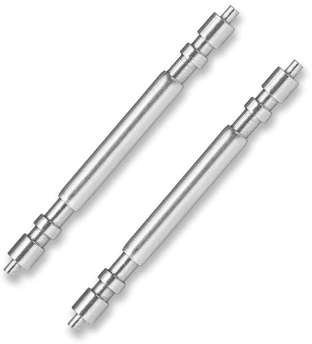 Superior Watch Spring Bar Pins | 18mm 19mm 20mm 21mm 22mm | 1.8mm Diameter | Sold as Pair | Stainless Steel | Double Flange Barrel Shaped Pins | Premium Replacement Set for Watch Straps & Bracelets