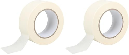 ProDec 50 mm x 50 m, Abdeckband für mehrere Oberflächen für Streicharbeiten, Malerband für scharfe Farblinien, Weiß, 50 mm breites Abdeckband (Packung mit 2)