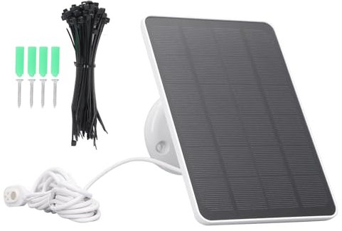 Solar Panel Charger for Video Doorbell Camera, Portable IP65 Waterproof Solar Panel for Wall Mounting Ring Camera with 9.8ft Charging Cable for Pro 3 for Floodlight Cameras